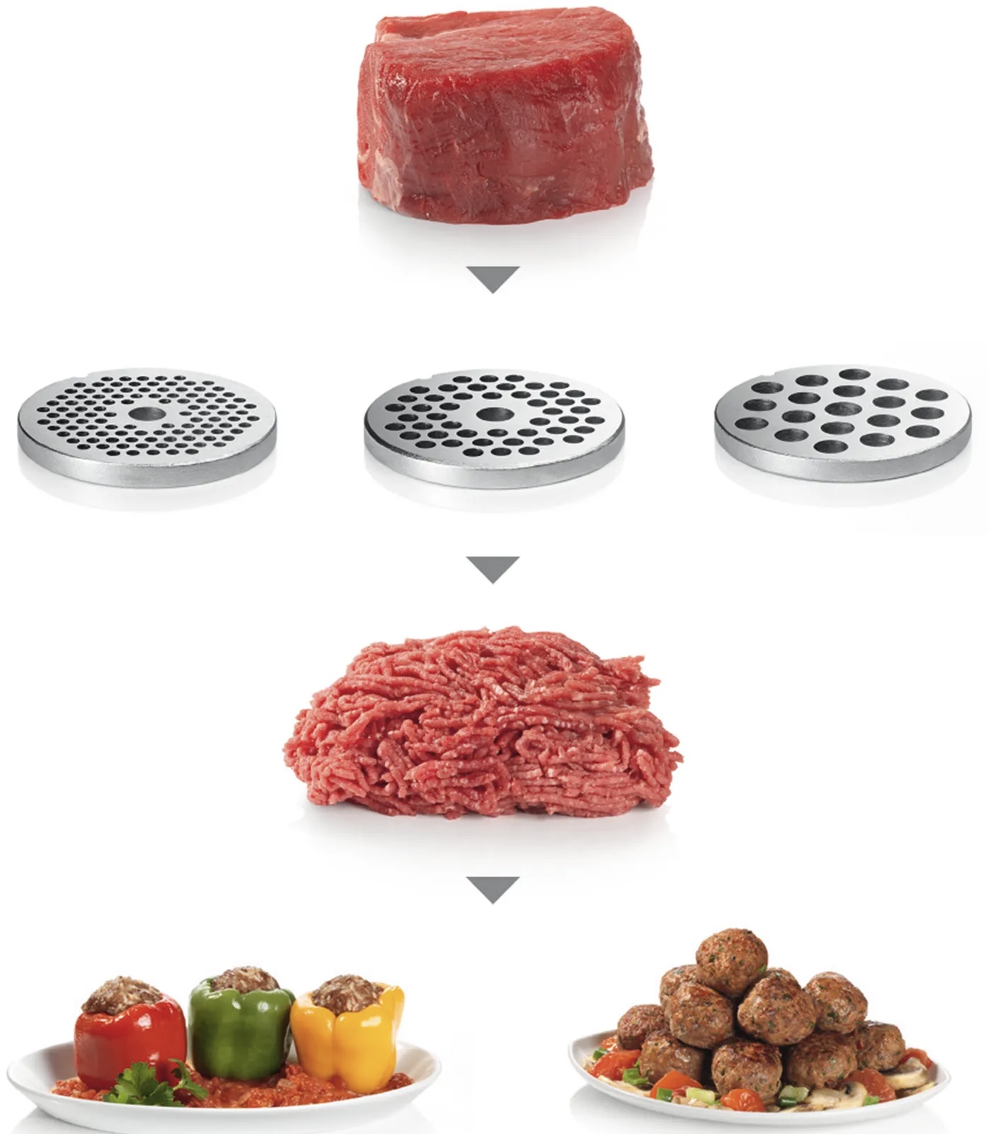 Meat mincer propower 2200W Black،Chrome