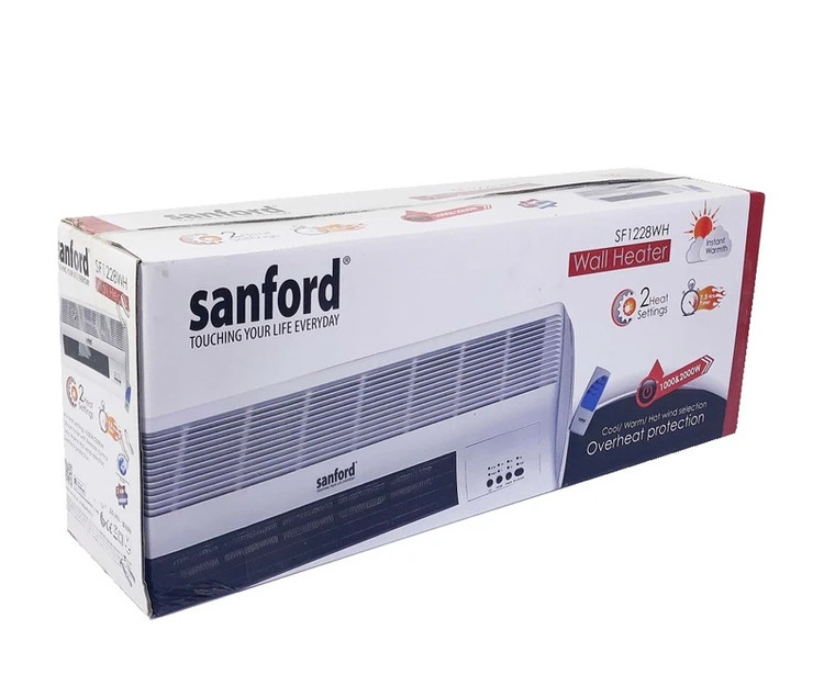 فن هیتر دیواری سانفورد مدل SF1228WH دارای تایمر، قفل کودک، به همراه ریموت کنترل