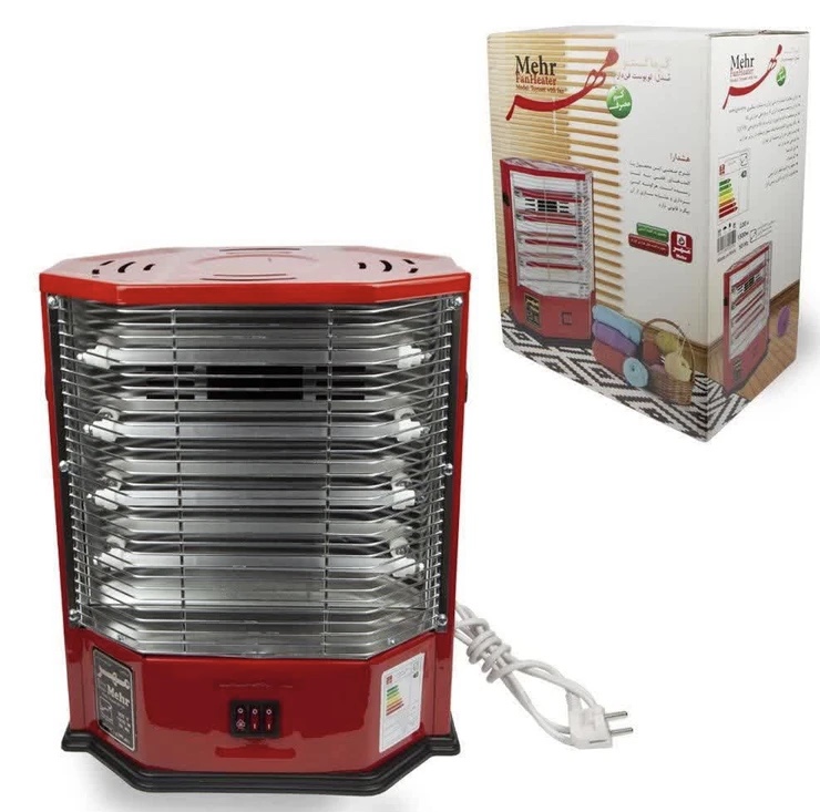 بخاری برقی فن‌دار گرما گستر مهر مدل Toyoset with fan