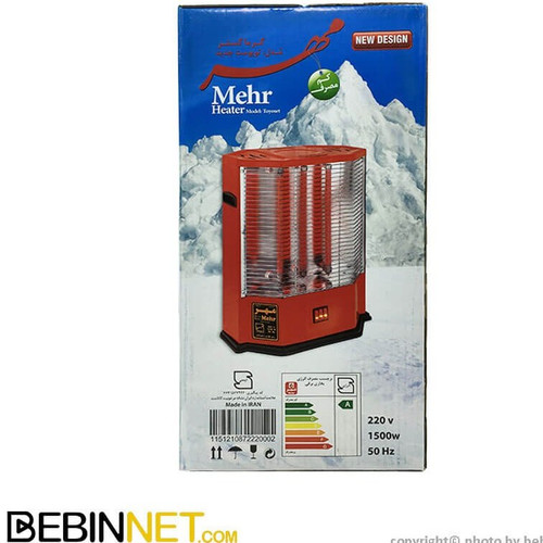 بخاری برقی گرما گستر مهر مدل تویست _ بدون فن