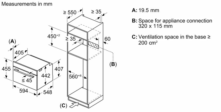 فر مایکروویو کامپکت توکار بوش مدل BOSCH CMG7241B1