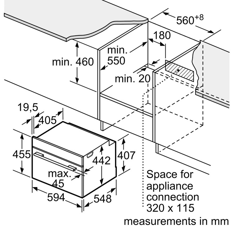 فر مایکروویو کامپکت توکار بوش مدل BOSCH CMG7241B1