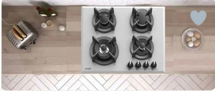 اجاق گاز توکار صفحه ای شیشه ای آلتون مدل G403W