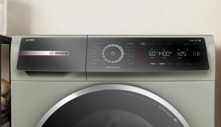 ماشین لباسشویی بوش آلمان نقره سری8 مدل BOSCH wgb244AXGC