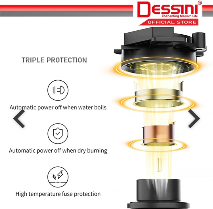 کتری برقی دسینی درب الماسی مدل KD-660