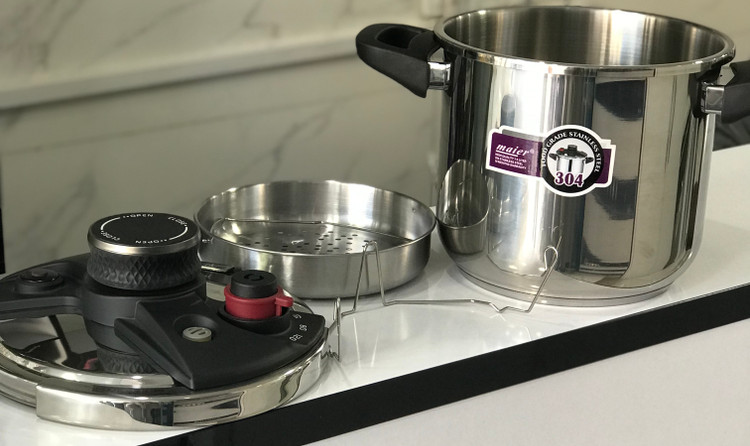 زودپز 7.5 لیتری استیل درب کلیپسی مایر maier MR-1524