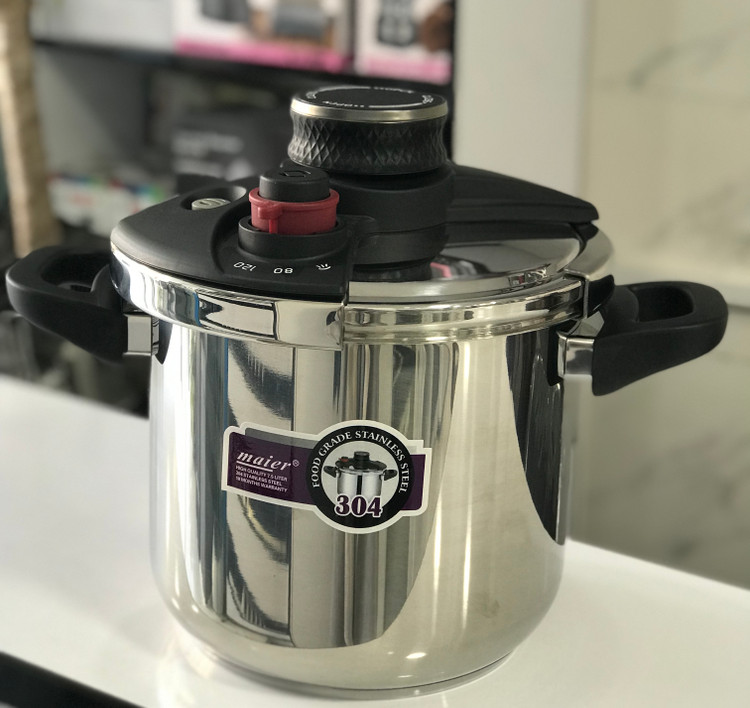 زودپز 7.5 لیتری استیل درب کلیپسی مایر maier MR-1524