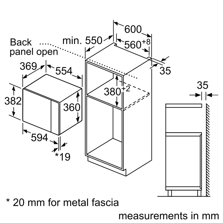 مایکروویو توکار بوش مدل BOSCH BEL554MB2M